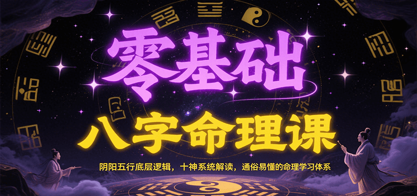 零基础八字命理课：阴阳五行底层逻辑，十神系统解读，通俗易懂的命理学习体系-zhichuangquan