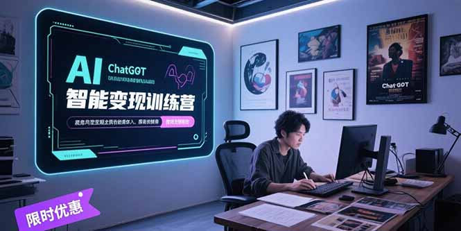 AI智能变现训练营，ChatGPT写作变现，电影解说制作，图文带货方法论-zhichuangquan