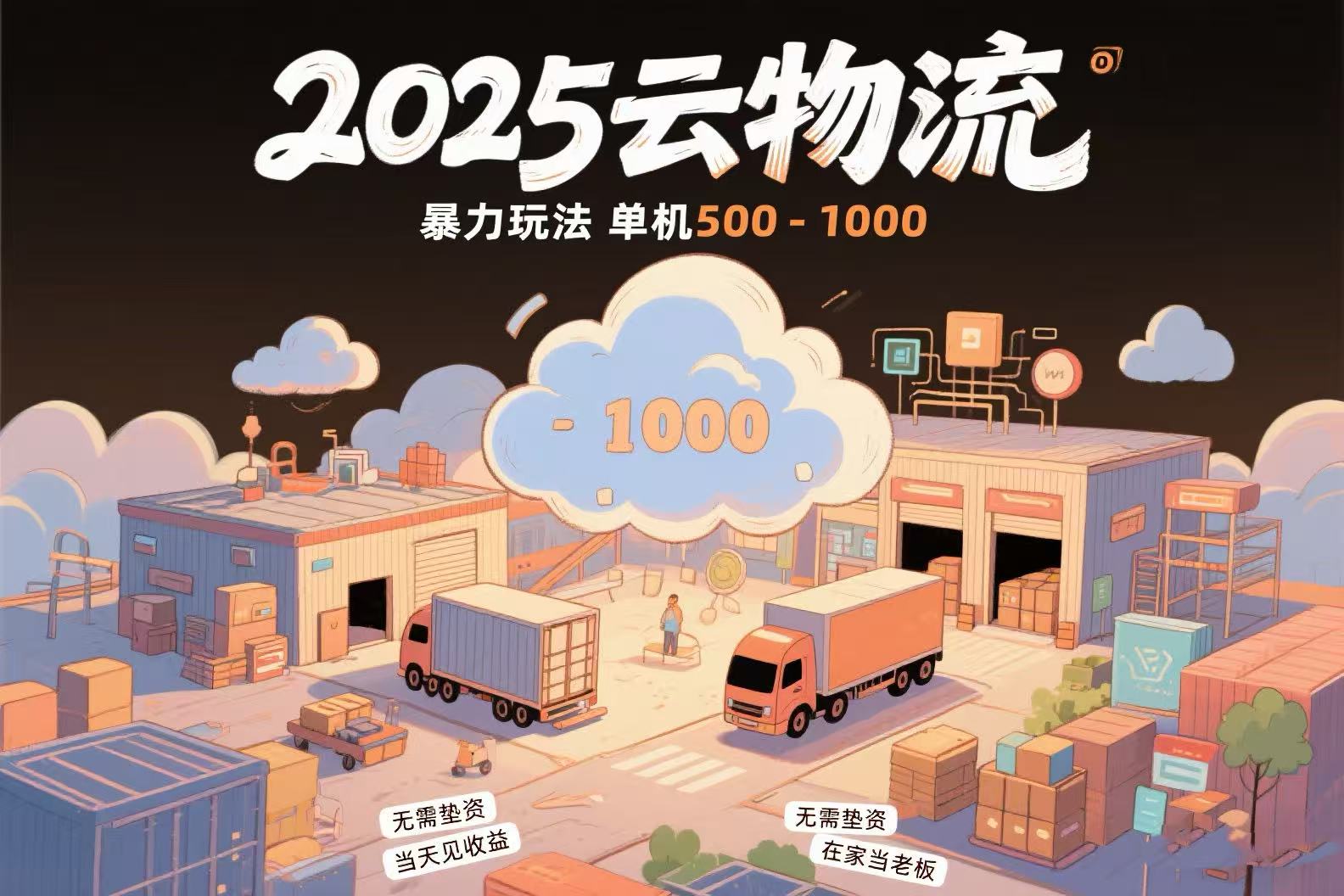 云物流赚差价，项目纯利润500~1000，无需垫资，当天到账。不需要有车，…-zhichuangquan