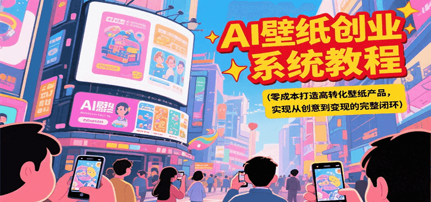 AI壁纸创业系统教程，零成本打造高转化壁纸产品，实现从创意到变现的完整闭环-zhichuangquan