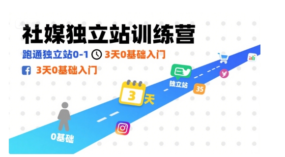 社媒独立站训练营，跑通独立站0-1，3天0基础入门-zhichuangquan