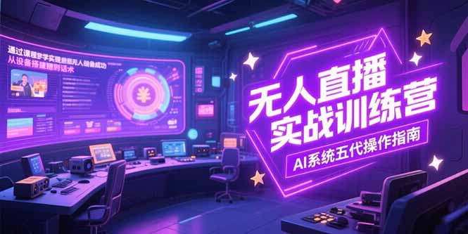 无人直播实操训练营，从设备搭建到话术，AI系统五代操作指南(7月更新-zhichuangquan