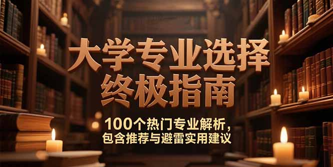 付费文：大学专业选择终极指南,100个热门专业解析,包含推荐与避雷实用建议-zhichuangquan