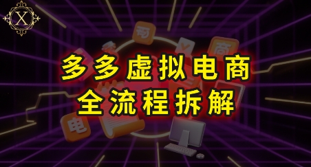 拼多多虚拟电商全流程拆解，深度学习每一个环节，看完即可上手实操-zhichuangquan