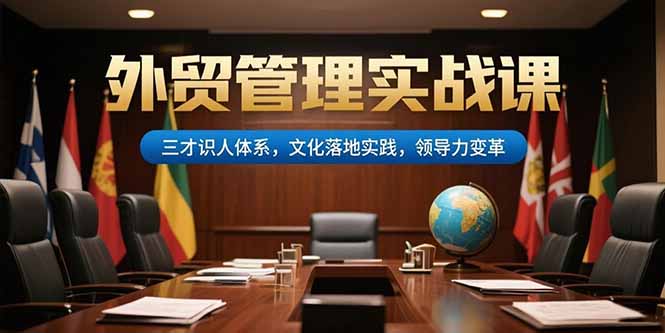 外贸管理实战课，三才识人体系，文化落地实践，领导力变革-zhichuangquan
