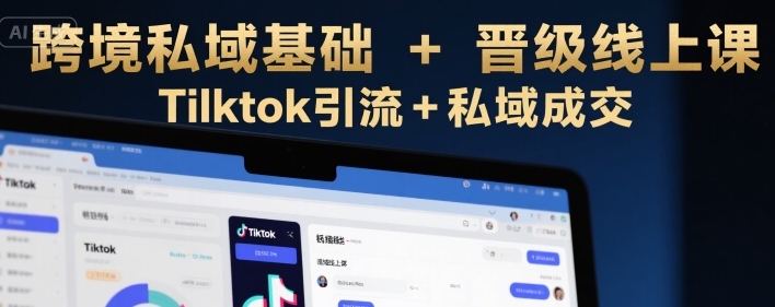 跨境私域基础+晋级线上课，Tilktok引流+私域成交-zhichuangquan