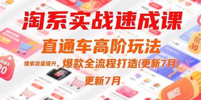 淘系实战速成课，直通车高阶玩法，搜索流量提升，爆款全流程打造(更新7月-zhichuangquan