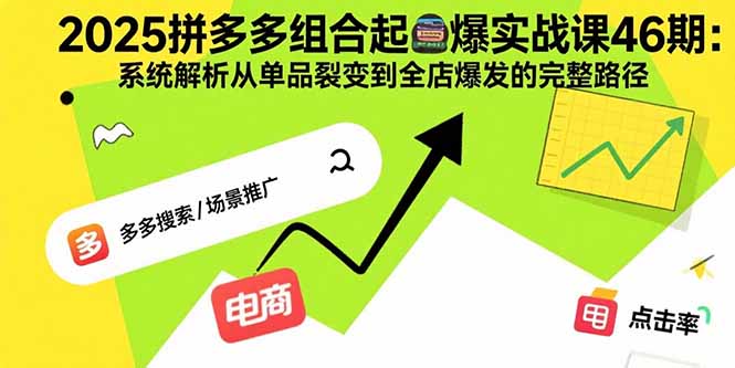 2025拼多多组合起爆实战课46期：系统解析从单品裂变到全店爆发的完整路径-zhichuangquan