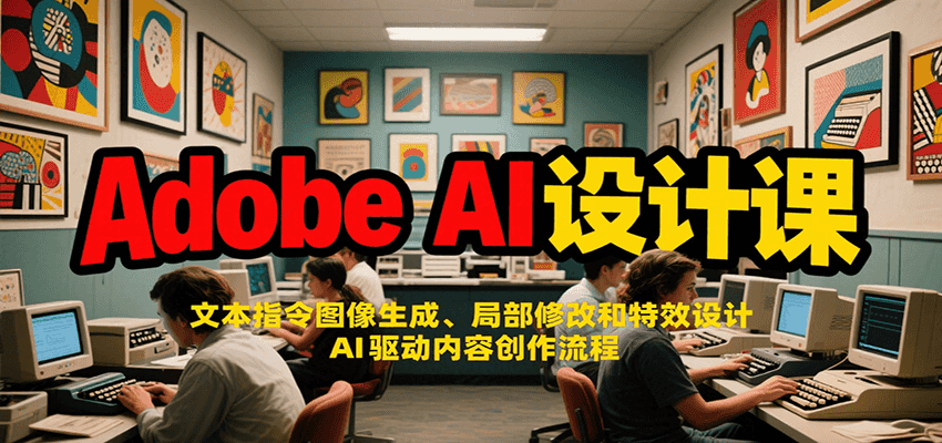 Adobe AI设计课：文本指令图像生成、局部修改和特效设计，AI驱动内容创作流程-zhichuangquan