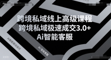 跨境私域线上高级课程，跨境私域极速成交3.0+Ai智能客服-zhichuangquan