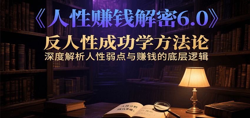 人性赚钱解密6.0，反人性成功学方法论，深度解析人性弱点与赚钱的底层逻辑-zhichuangquan