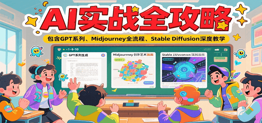 AI实战全攻略，包含GPT系列、Midjourney全流程、Stable Diffusion深度教学-zhichuangquan