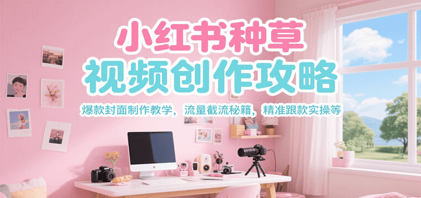 小红书种草视频创作攻略，爆款封面制作教学 ，流量截流秘籍 ，精准跟款实操等-zhichuangquan