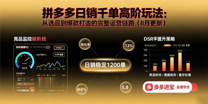 拼多多日销千单高阶玩法：从选品到爆款打造的完整运营链路(8月更新-zhichuangquan