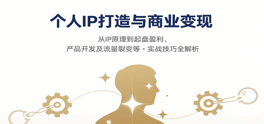 个人IP打造与商业变现，从IP原理到起盘盈利、产品开发及流量裂变等实战技巧全解析-zhichuangquan
