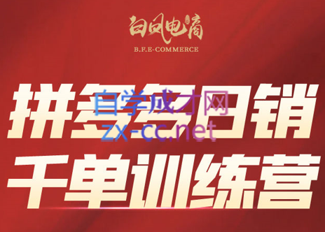 白凤电商·拼多多日销千单训练营(更新8月)-zhichuangquan