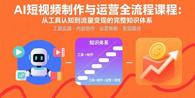 AI短视频制作与运营全流程课程：从工具认知到流量变现的完整知识体系-zhichuangquan