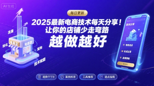 2025最新电商技术每天分享，让你的店铺少走弯路，越做越好(更新8月)-zhichuangquan