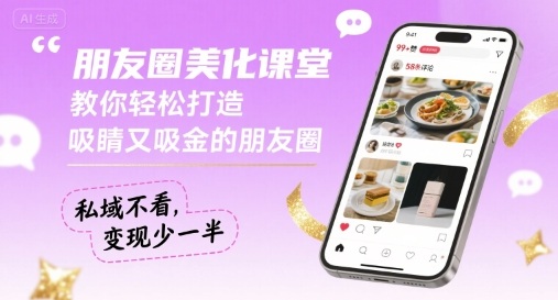 朋友圈美化课堂，教你轻松打造，吸睛又吸金的朋友圈，私域不看，变现少一半-zhichuangquan