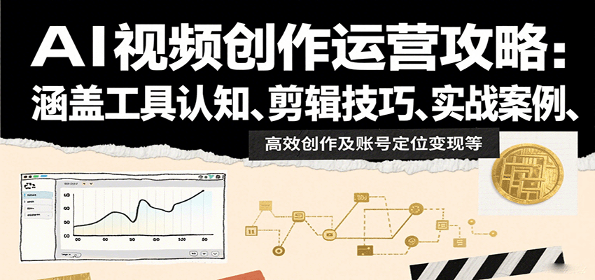 AI视频创作运营攻略：涵盖工具认知、剪辑技巧、实战案例、高效创作及账号定位变现等-zhichuangquan