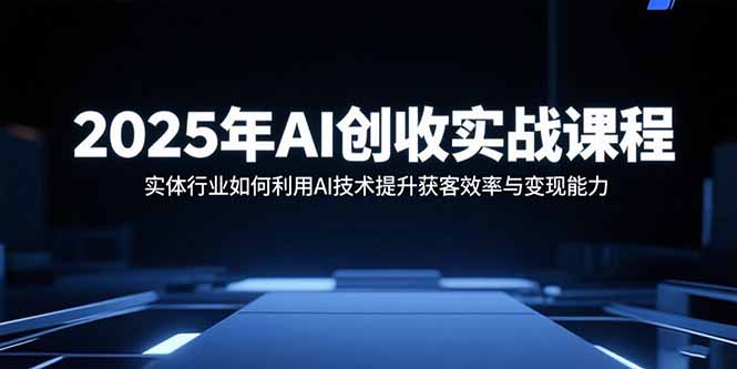 2025年AI创收实战课程：实体行业如何利用AI技术提升获客效率与变现能力-zhichuangquan
