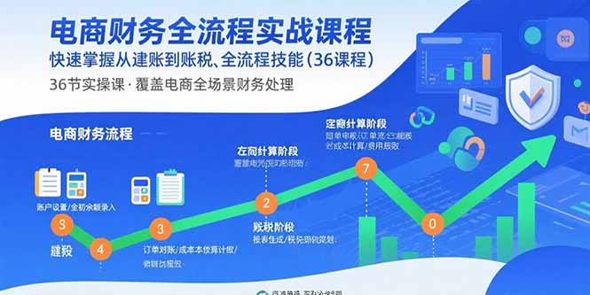 电商财务全流程实战课程：快速掌握从建账到报税的全流程技能(36节课-zhichuangquan