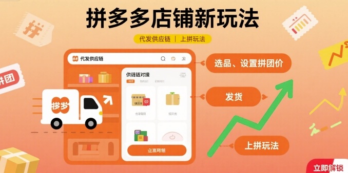 拼多多店铺新玩法，代发供应链上拼玩法-zhichuangquan