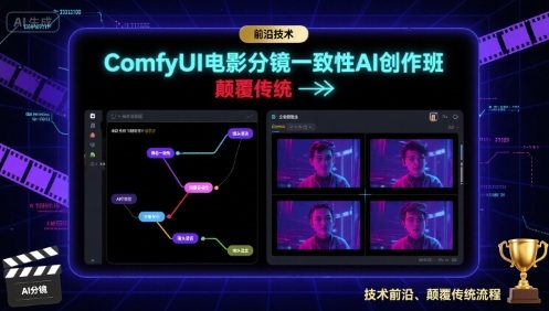 ComfyUI电影分镜一致性AI创作班，前沿技术，颠覆传统-zhichuangquan