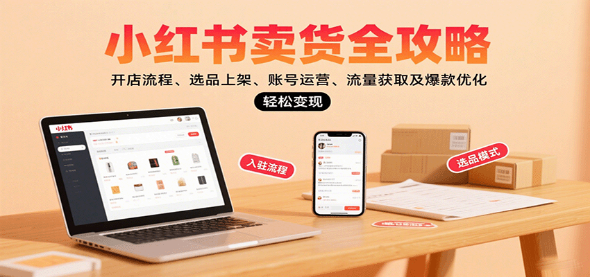 小红书卖货全攻略：开店流程、选品上架、账号运营、流量获取及爆款优化，轻松变现-zhichuangquan