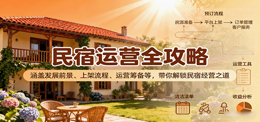民宿运营全攻略：涵盖发展前景、上架流程、运营筹备等，带你解锁民宿经营之道-zhichuangquan