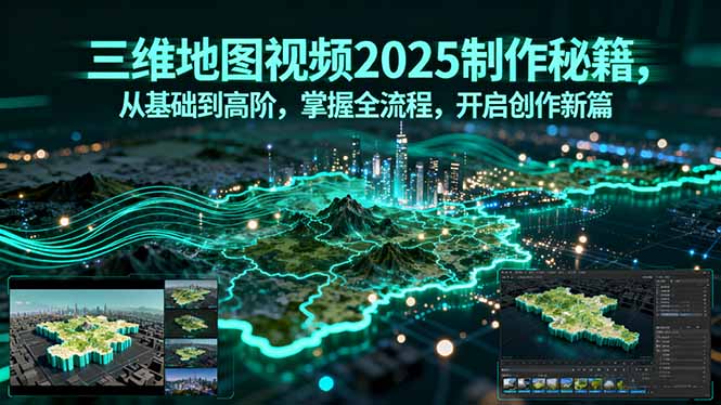 三维地图视频2025制作秘籍，从基础到高阶，掌握全流程，开启创作新篇-zhichuangquan