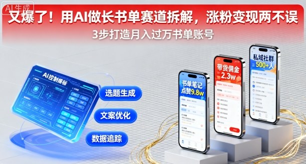 又爆了！用AI做长书单赛道拆解，涨粉变现两不误-zhichuangquan