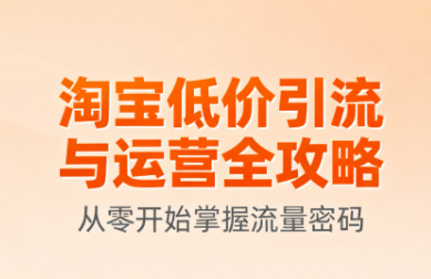 淘宝低价引流与运营全攻略(更新9月)-zhichuangquan