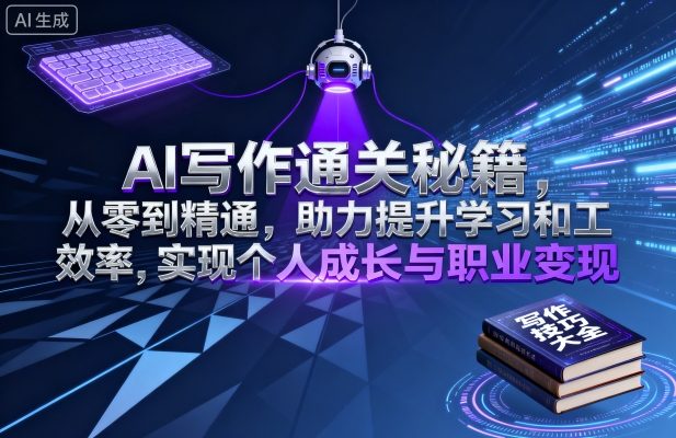 AI写作通关秘籍，从零到精通，助力提升学习和工作效率，实现个人成长与职业变现-zhichuangquan