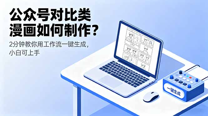 公众号对比类漫画如何制作？2分钟教你用工作流一键生成，小白可上手-zhichuangquan