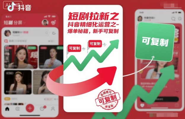 短剧拉新之抖音精细化运营之爆单秘籍，新手可复制-zhichuangquan