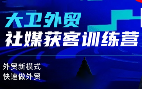 大卫老师·外贸社媒获客独家训练营(更新10月)-zhichuangquan