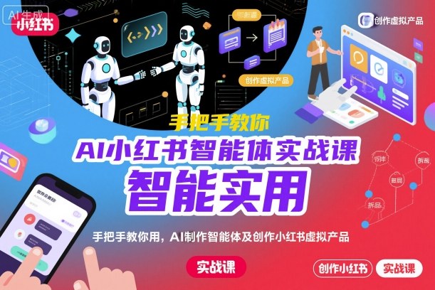 AI小红书智能体实战课，手把手教你用AI制作智能体及创作小红书虚拟产品，提效+内容商业化(更新)-zhichuangquan
