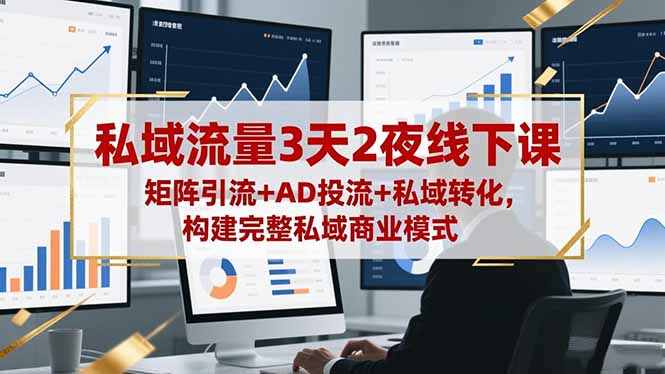 私域流量3天2夜线下课，矩阵引流+AD投流+私域转化，构建完整私域商业模式-zhichuangquan