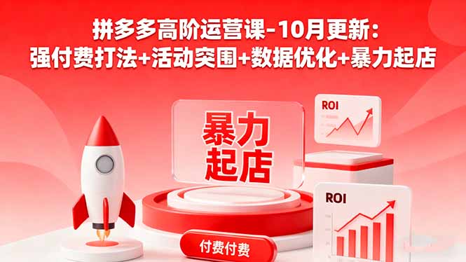 拼多多高阶运营课-10月更新：强付费打法+活动突围+数据优化+暴力起店-zhichuangquan