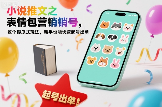 小说推文之表情包营销号，这个傻瓜式玩法，新手也能快速起号出单-zhichuangquan