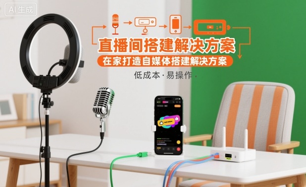 直播间搭建解决方案，在家打造自媒体搭建解决方案-zhichuangquan