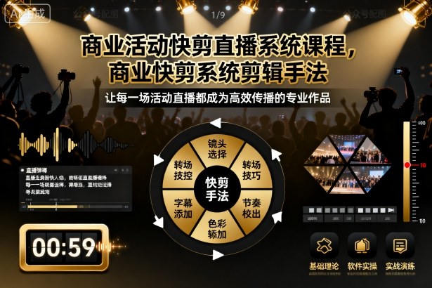 商业活动快剪直播系统课程，商业快剪系统剪辑手法-zhichuangquan