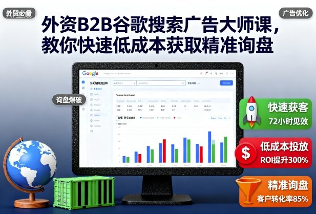 外资B2B谷歌搜索广告大师课，教你快速低成本获取精准询盘-zhichuangquan