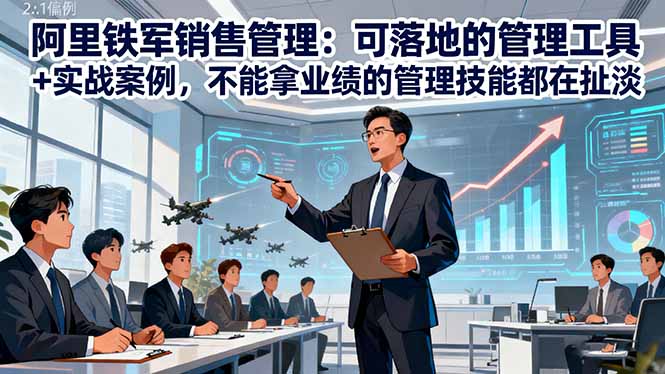 阿里铁军销售管理：可落地的管理工具+实战案例，不能拿业绩的管理都在扯淡-zhichuangquan
