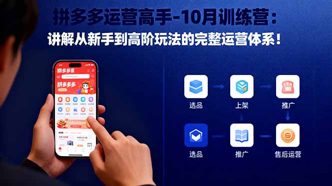 拼多多运营高手-10月训练营：讲解从新手到高阶玩法的完整运营体系！-zhichuangquan