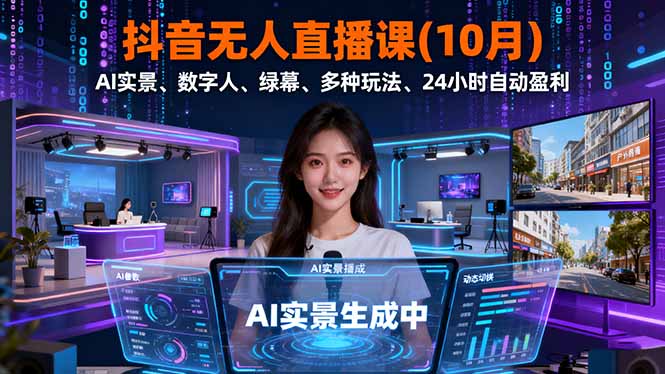抖音无人直播课(10月-zhichuangquan