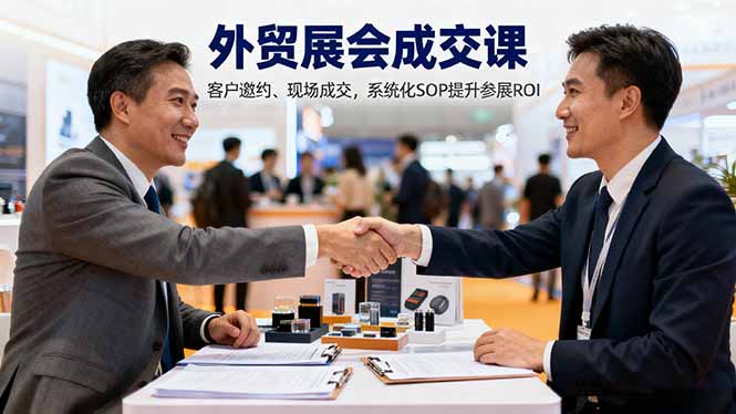外贸展会成交课，含目标制定、客户邀约、现场成交，系统化SOP提升参展ROI-zhichuangquan