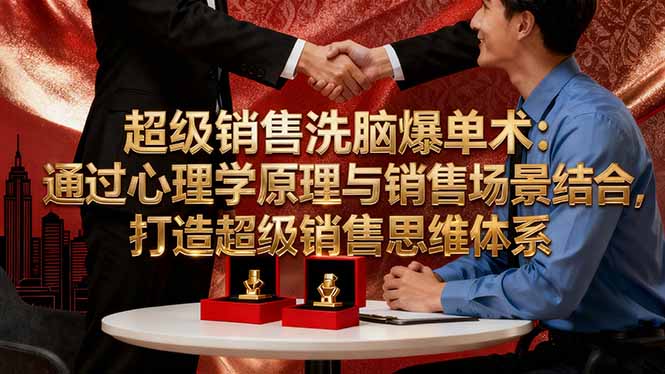 超级销售洗脑爆单术：通过心理学原理与销售场景结合,打造超级销售思维体系-zhichuangquan