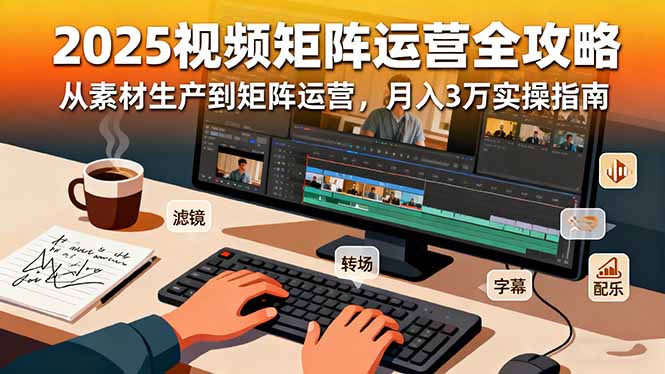 2025短视频矩阵运营全攻略：从素材生产到矩阵运营，月入3万实操指南-zhichuangquan